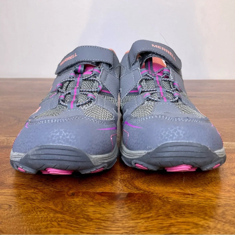 Merrell Girls 6.5 Trail Chaser Hiking Shoes Sneakers Gray Pink - Picture 4 of 11